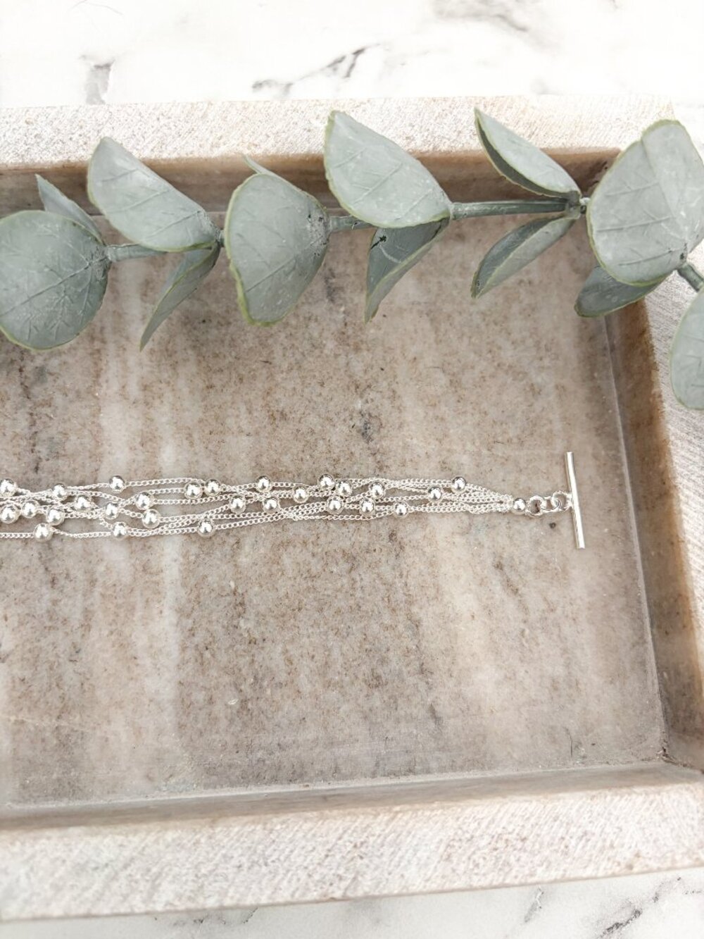 925 Sterling Silver Bead Bracelet 4 MM Ball Bracelet Bead Bracelet - Picture 5 of 7